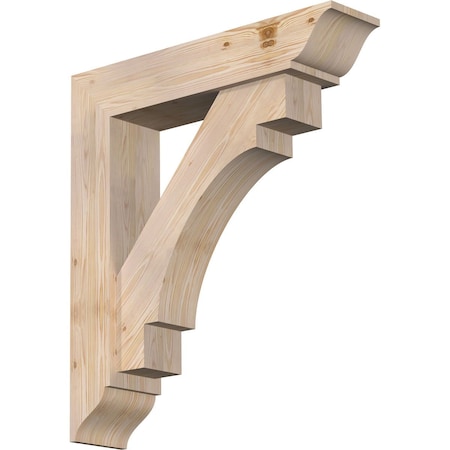 Merced Traditional Smooth Bracket W/ Offset Brace, Douglas Fir, 7 1/2W X 34D X 38H